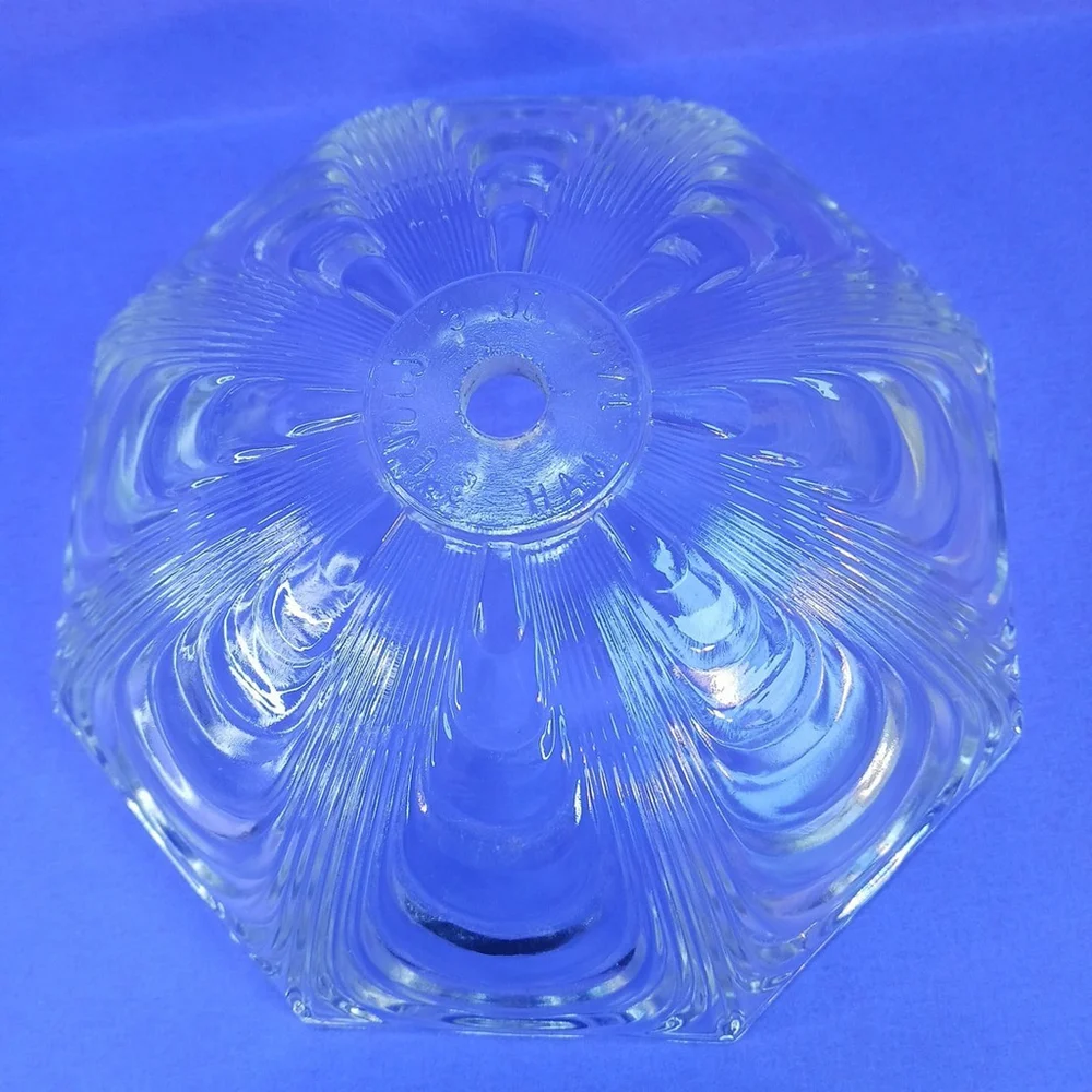 Vintage Art Deco Pressed Glass 9 Inch Ceiling Fixture Cover